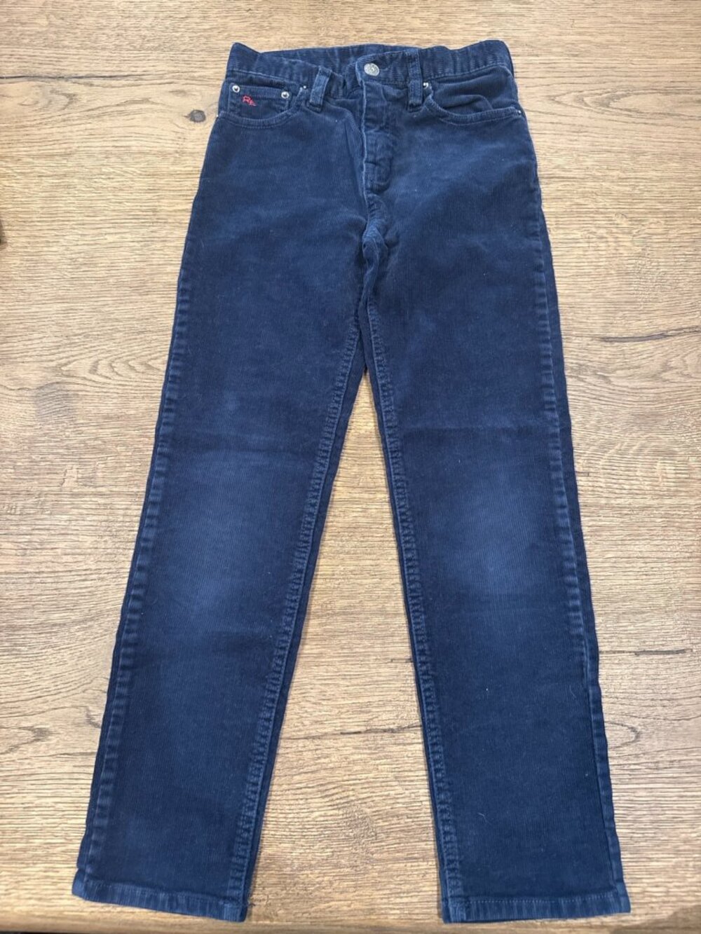 Polo Ralph Lauren Boys Navy Corduroy Pants Size 7 Straight Leg